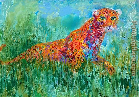 Leroy Neiman Prowling Leopard